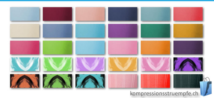 Neue Farben für Kompressionsstrümpfe + seitliche Naht - Kajamed