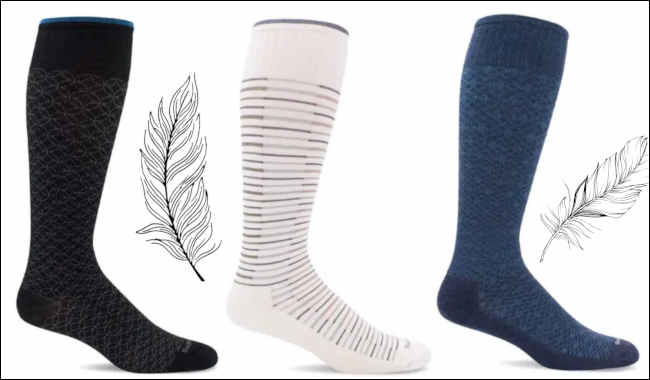 Federleicht Stützsocken mit Merino