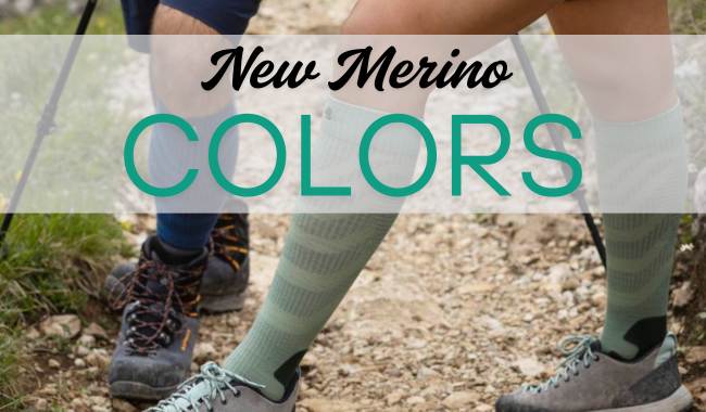 Neue Merino Wandersocken von Bauerfeind in schönen Grün-Tönen