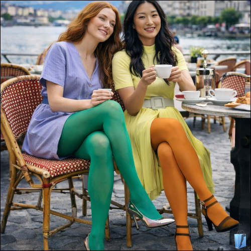 Trendfarben - modisch in einem Cafe in Luzern am See