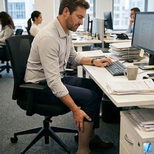 Strümpfe im Bürojob